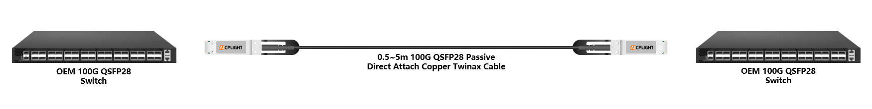 OEM Switch links：100G QSFP28 to 100G QSFP28