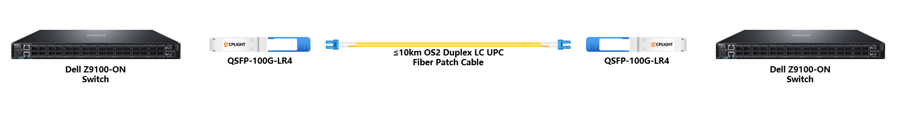 Dell Switch links：100G QSFP28 to 100G QSFP28