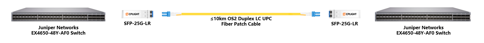 Juniper Switch links：25G SFP28 to 25G SFP28