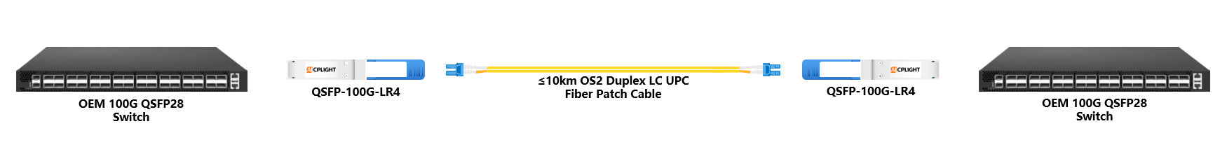 OEM Switch links：100G QSFP28 to 100G QSFP28