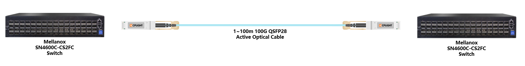 Mellanox Switch links：100G QSFP28 to 100G QSFP28