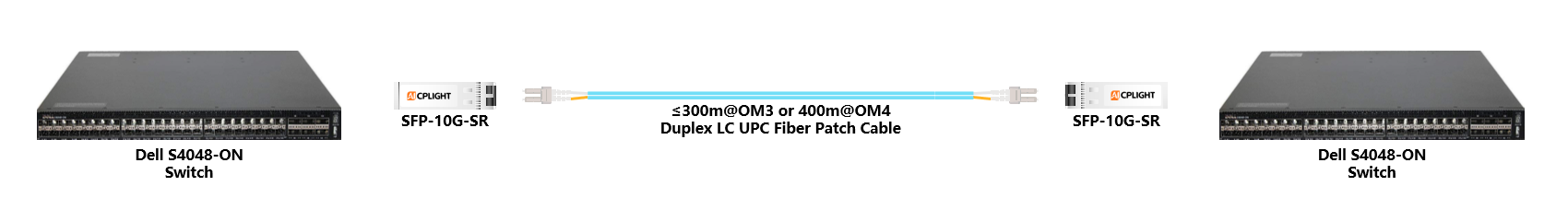 Dell Switch links：10G SFP+ to 10G SFP+