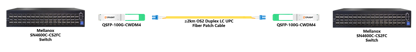 Mellanox Switch links：100G QSFP28 to 100G QSFP28