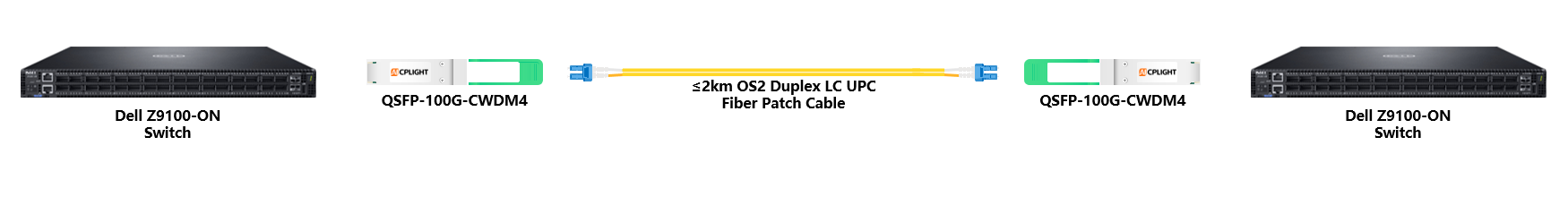 Dell Switch links：100G QSFP28 to 100G QSFP28