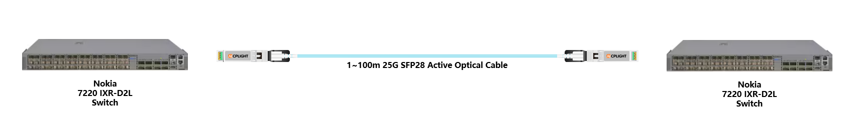 Nokia Switch  links：25G To 25G