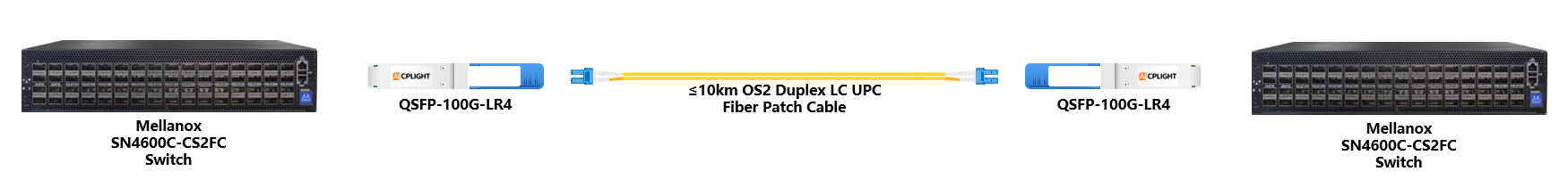 Mellanox Switch links：100G QSFP28 to 100G QSFP28