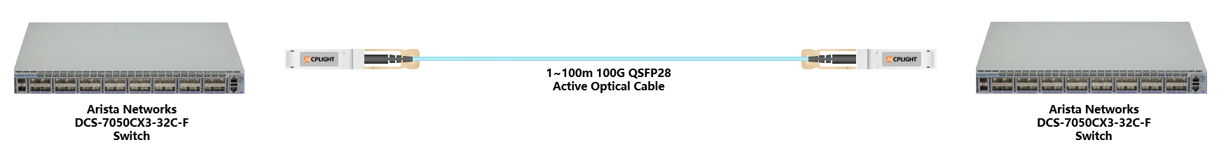 Arista Switch links：100G QSFP28 to 100G QSFP28