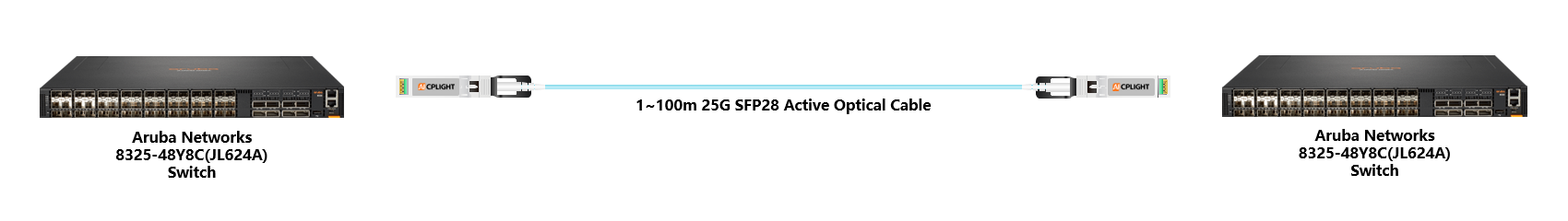 HPE Aruba Switch links：25G To 25G