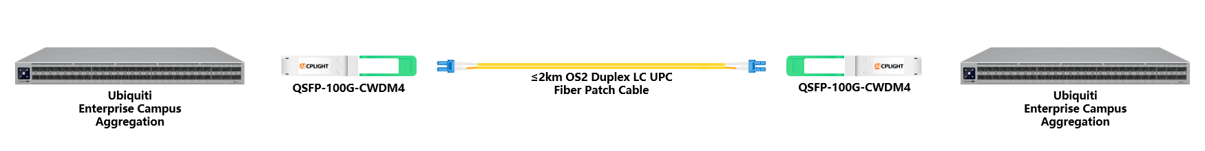 Ubiquiti  Switch links：100G QSFP28 to 100G QSFP28