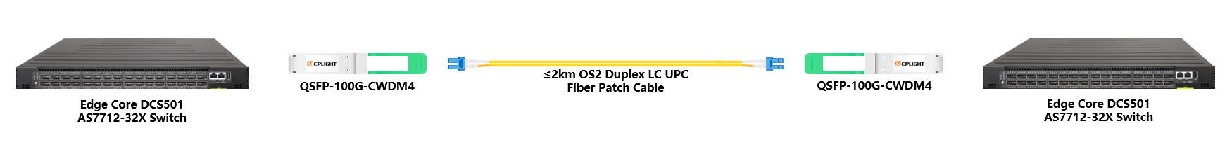 Edge Core links：100G QSFP28 to 100G QSFP28