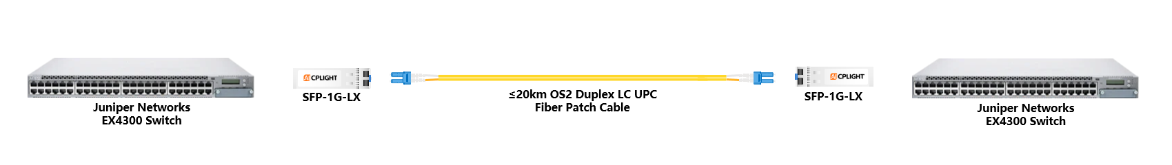 Juniper Switch links：1G SFP to 1G SFP