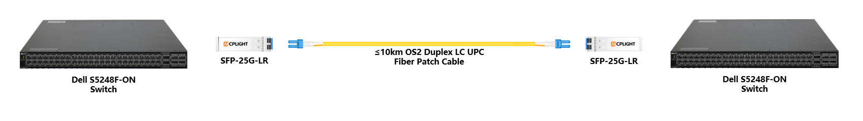 Dell Switch links：25G SFP28 to 25G SFP28