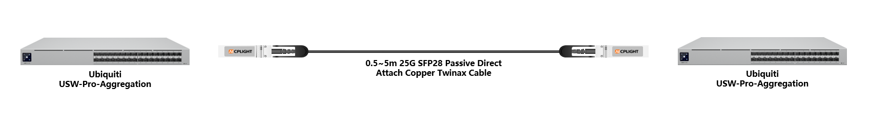 Ubiquiti  Switch links：25G To 25G