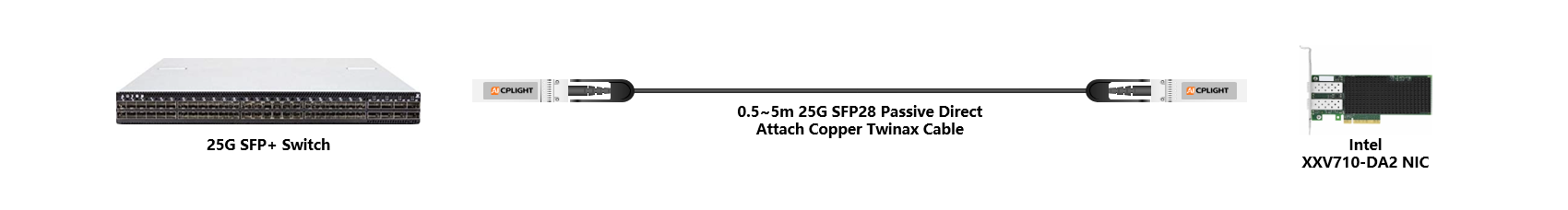Intel NIC to Switch links：25G To 25G