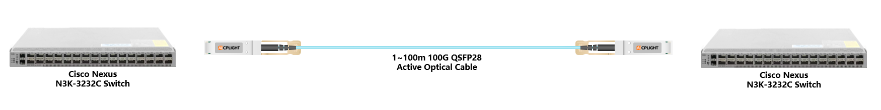 Cisco Nexus Switch links：100G QSFP28 to 100G QSFP28