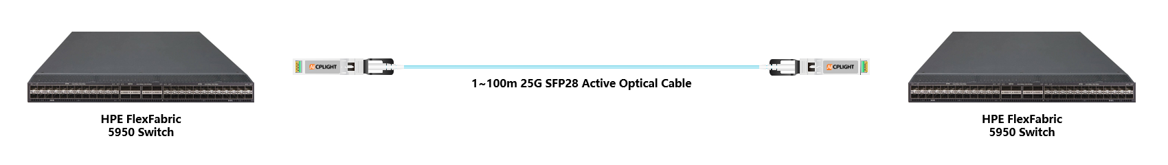 HPE FlexFabric Switch links：25G To 25G