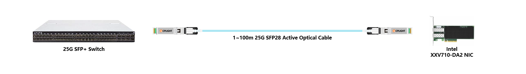 Intel NIC to Switch links：25G To 25G