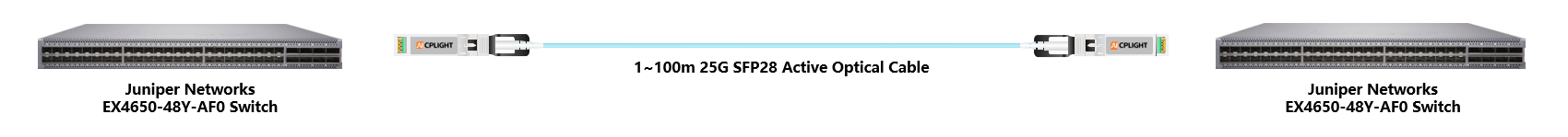 Juniper Switch links：25G To 25G