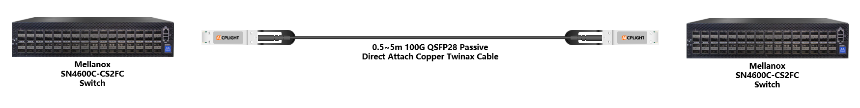 Mellanox Switch links：100G QSFP28 to 100G QSFP28