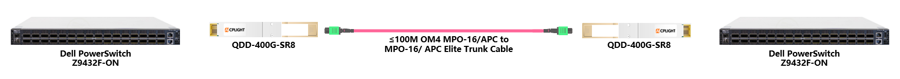 Dell Switch links：400G QSFP-DD to 400G QSFP-DD
