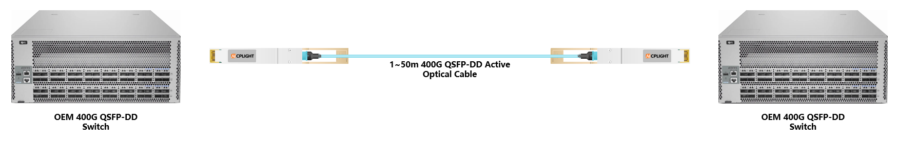 OEM Switch links：400G QSFP-DD to 400G QSFP-DD