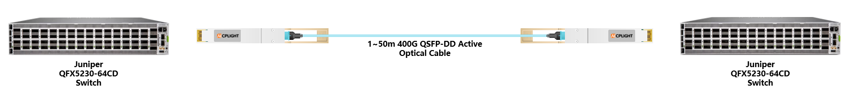 Juniper Switch links：400G QSFP-DD to 400G QSFP-DD