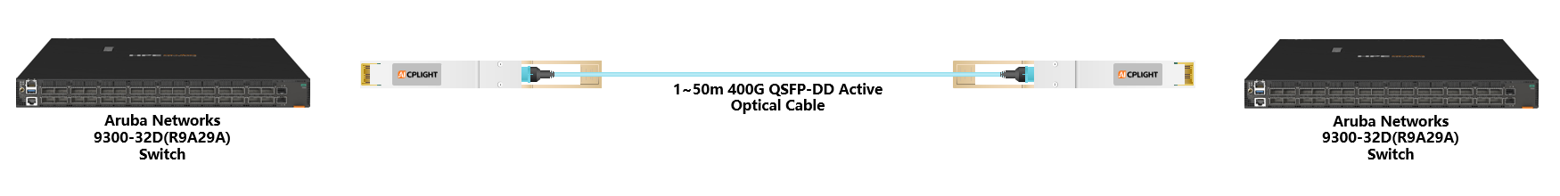 HPE Aruba Switch links：400G QSFP-DD to 400G QSFP-DD