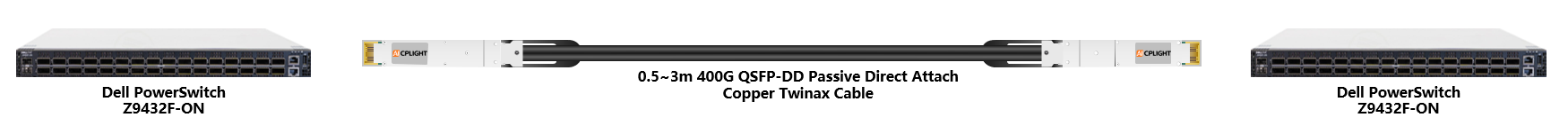 Dell Switch links：400G QSFP-DD to 400G QSFP-DD