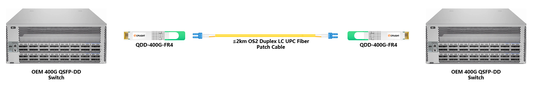 OEM Switch links：400G QSFP-DD to 400G QSFP-DD