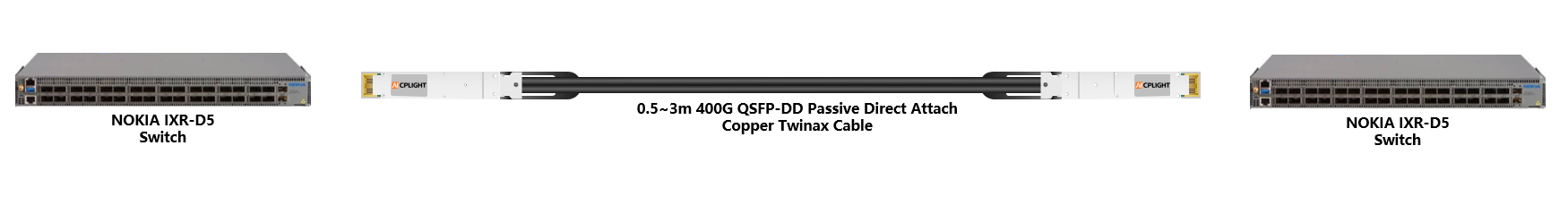 NOKIA Switch links：400G QSFP-DD to 400G QSFP-DD