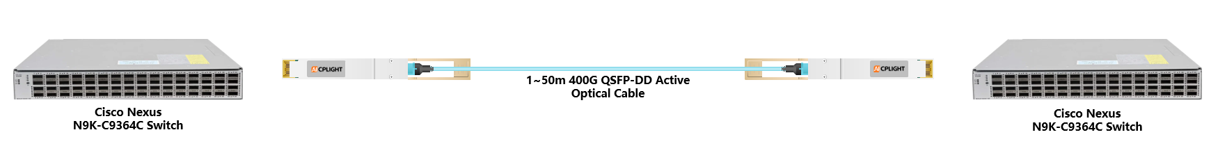Cisco Nexus Switch links：400G QSFP-DD to 400G QSFP-DD