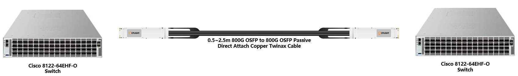Cisco Switch links：800G OSFP to 800G OSFP