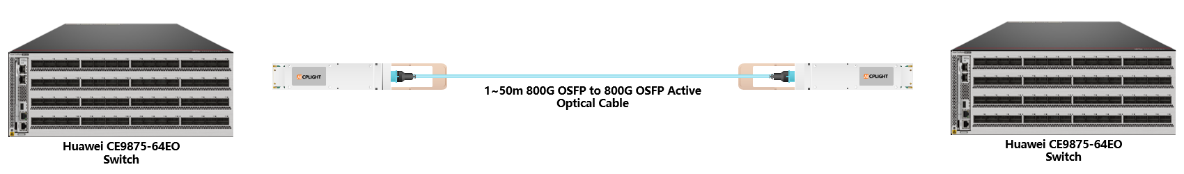 Huawei Switch links：800G OSFP to 800G OSFP
