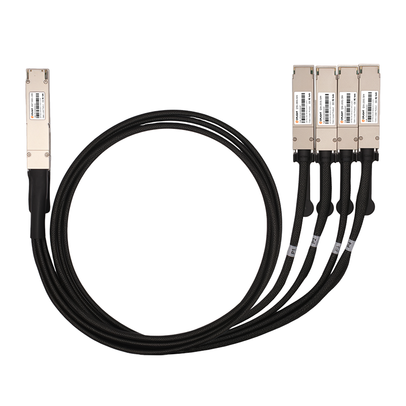 800G OSFP Finned Top to 4x 200G QSFP112 Passive Breakout DAC, 1m(3ft)