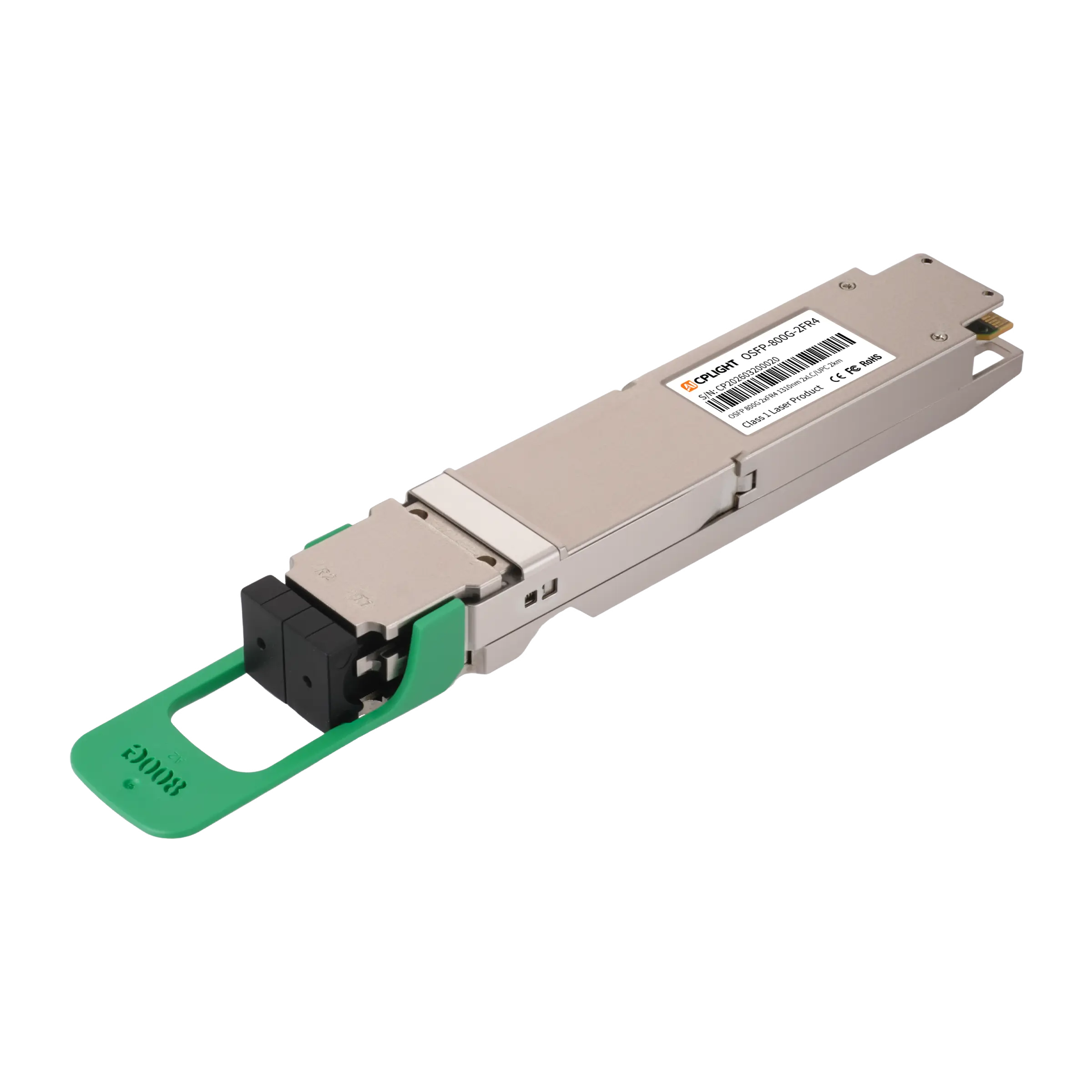 800G OSFP Finned Top OSFP 2x FR4 2km 1310nm Dual LC/UPC, Finned Top