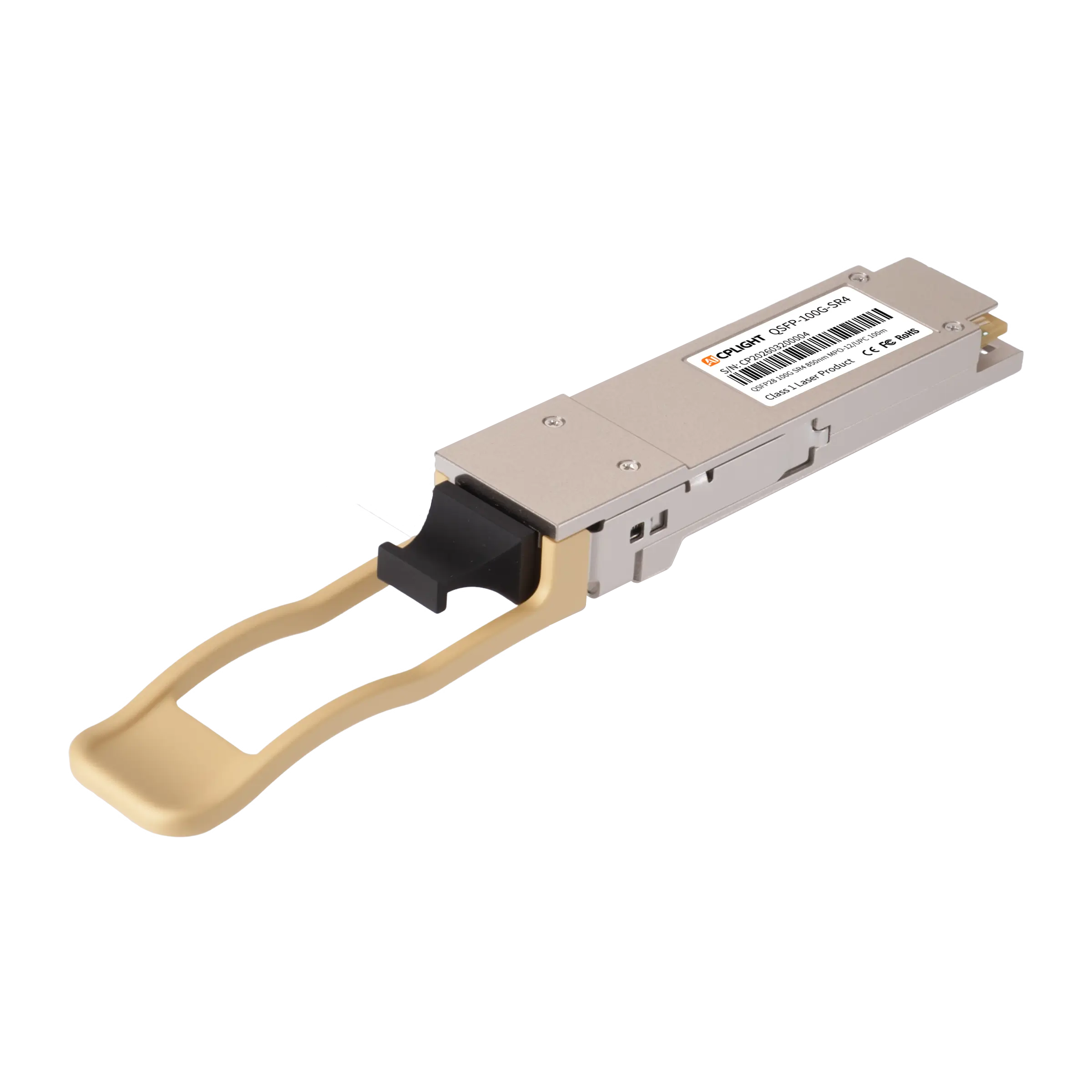 Cisco QSFP-100G-SR4-S Compatible 100GBASE-SR4 QSFP28 850nm 100m DOM MPO-12/UPC MMF Ethernet Optical Transceiver Module