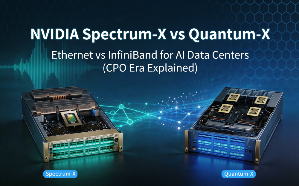 NVIDIA Spectrum-X vs Quantum-X: Ethernet vs InfiniBand for AI Data Centers (CPO Era Explained)