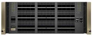 Quantum-X800 Q3400-RA InfiniBand switch features 144 ports at 800Gb/s distributed across 72 octal small form-factor pluggable (OSFP) cages