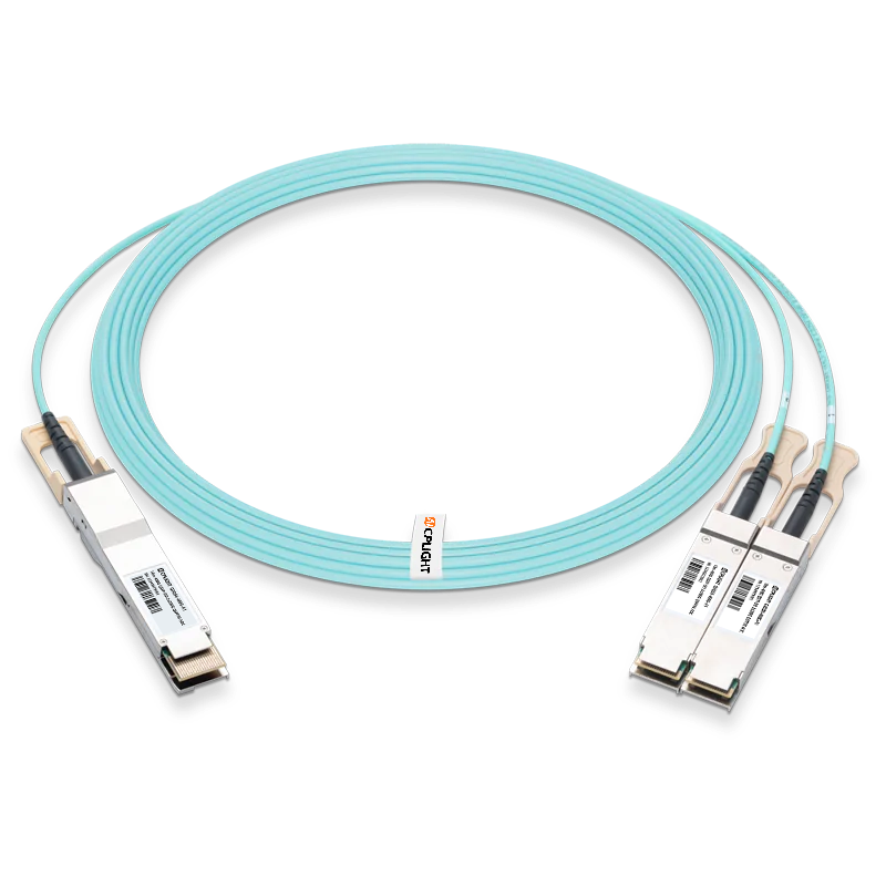 NVIDIA/Mellanox Compatible 400G QSFP-DD to 2x 200G QSFP56 Breakout AOC, 10m(33ft)