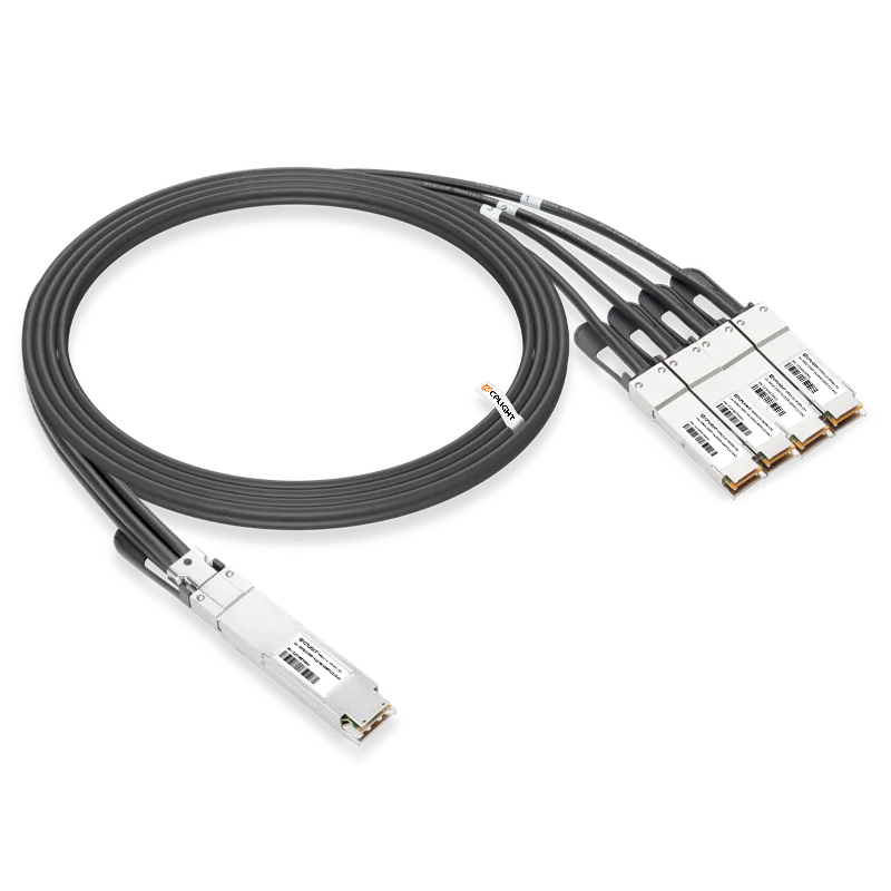 Huawei Compatible 800G OSFP Finned Top to 4x 200G QSFP112 Passive Breakout DAC, 3m(10ft)