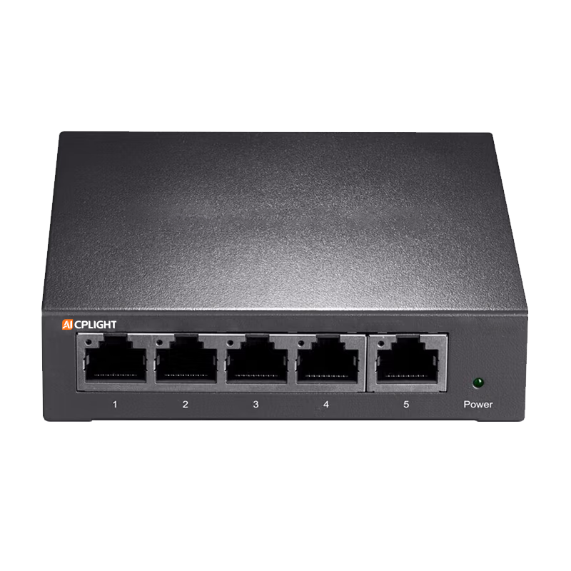 E1000-5P, 5 x 1Gb RJ45, L2 Unmanaged Switch