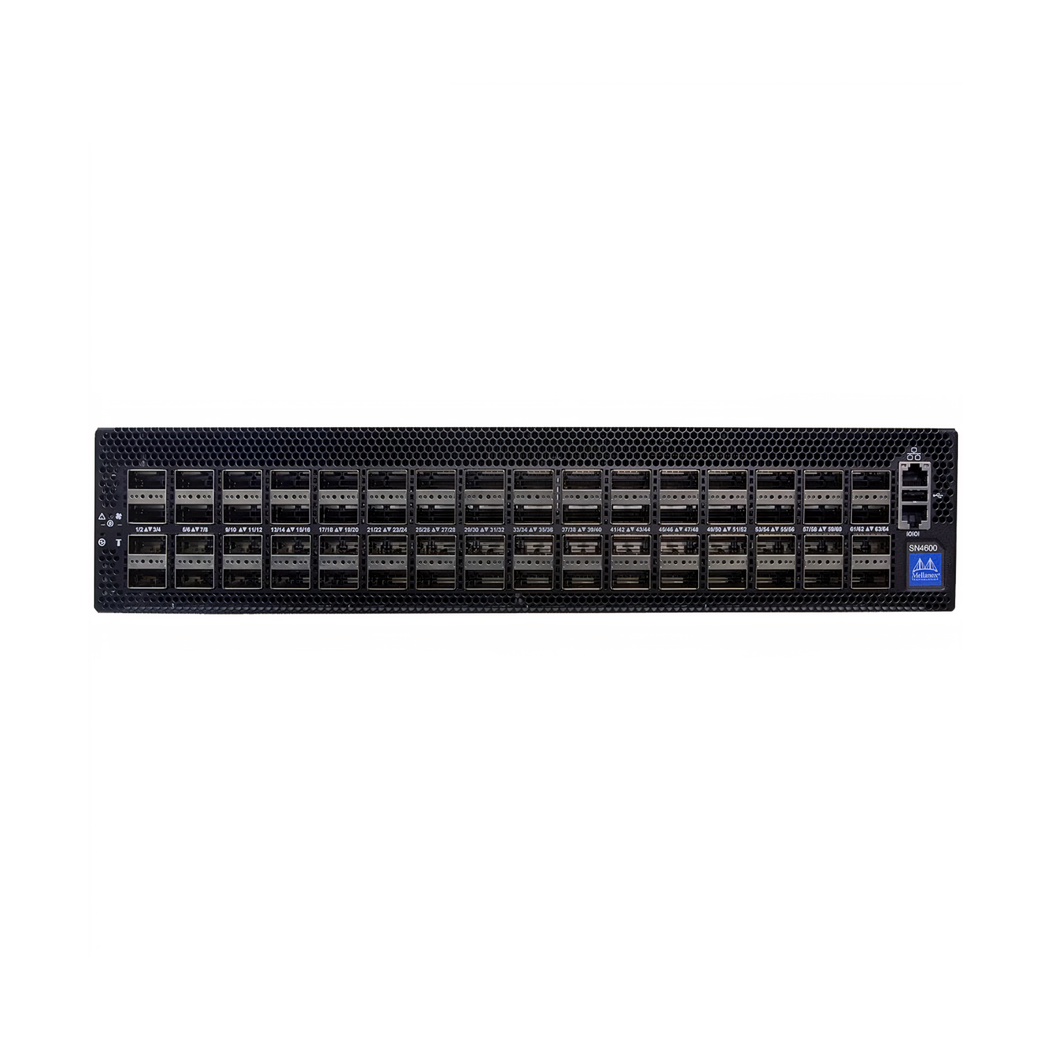 NVIDIA MSN4600-VS2FC Mellanox Spectrum-3 Based 200GbE 2U Open Ethernet Switch with Cumulus Linux, 64 QSFP56 Ports, 2 Power Supplies (AC), x86 CPU, Standard Depth, P2C Airflow, Rail Kit