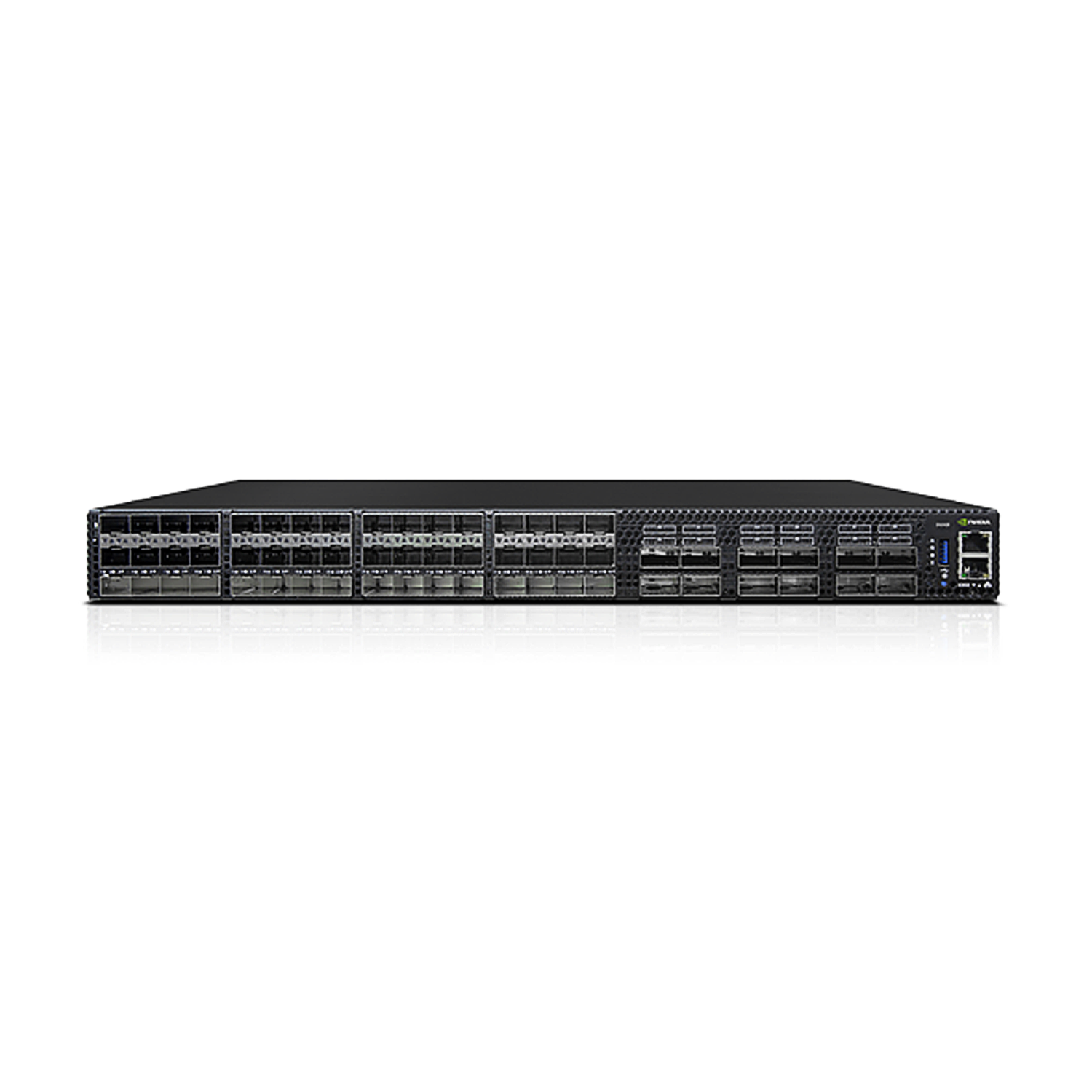 NVIDIA MSN3420-CB2FC Mellanox Spectrum-2 Based 25GbE/100GbE 1U Open Ethernet Switch with Cumulus Linux, 48 SFP28 Ports and 12 QSFP28 Ports, 2 Power Supplies (AC), Standard Depth, P2C Airflow, Rail Kit