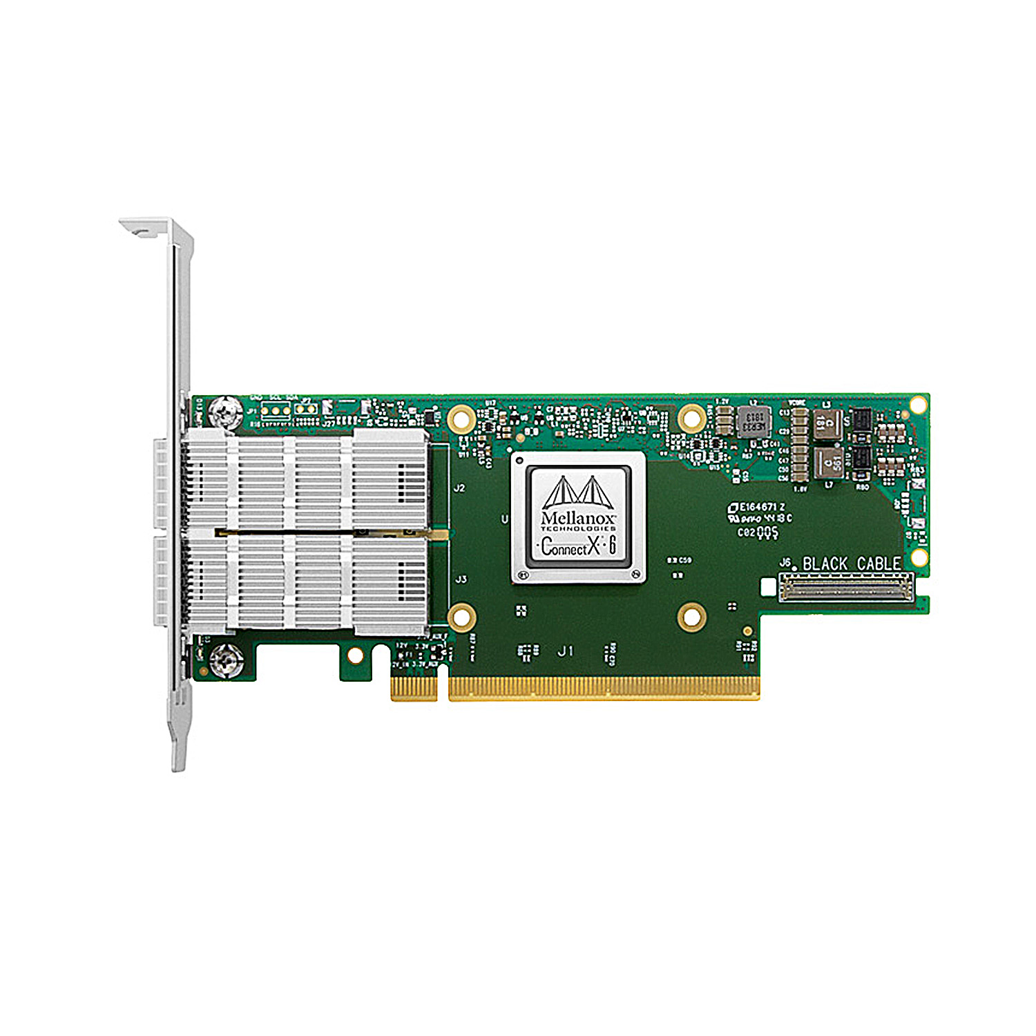 NVIDIA MCX653106A-ECAT Mellanox ConnectX®-6 VPI Adapter Card, 100Gb/s (HDR100, EDR IB and 100GbE), Dual-port QSFP56, PCIe3.0/4.0 x16, Tall Bracket
