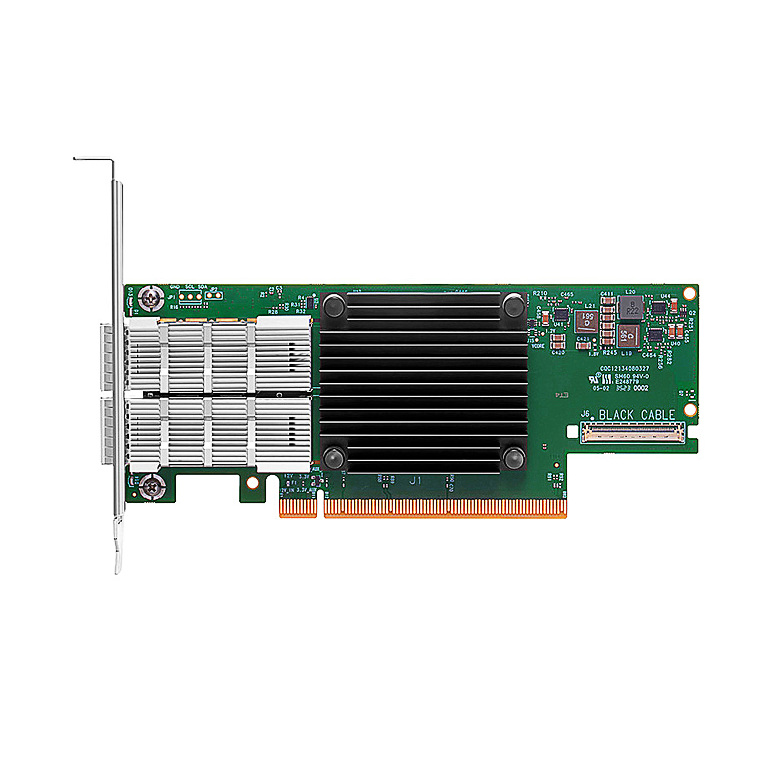 NVIDIA MCX653106A-HDAT Mellanox ConnectX®-6 VPI Adapter Card, HDR IB (200Gb/s) and 200GbE, Dual-port QSFP56, PCIe3.0/4.0 x16, Tall Bracket
